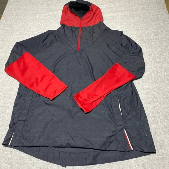 Nike Jacket Mens XXL Gray Pullover Scuba Hoodie Storm Anorak Warmup Athlete 2XL - Picture 1 of 14